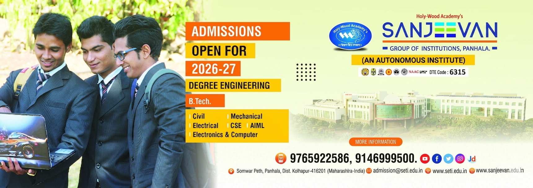 Admissions Open A.Y.2026-27